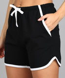 SHARKTRIBE Solid Women Black Basic Shorts