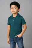 SharkTribe Kids Solid Polo T-Shirt